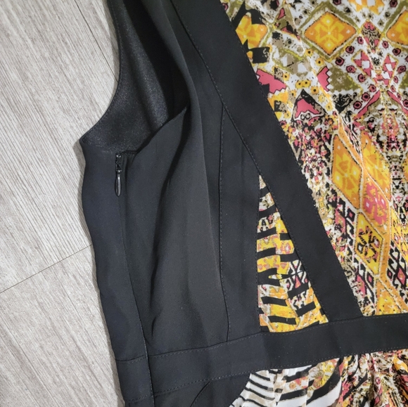 NWT Lane Bryant Size 14 1X Black & Multicolor Aztec Print Sleeveless Midi Dress - Picture 11 of 13
